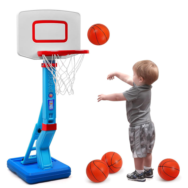 Toddler Basketball Hoop Height Adjustable Kids Basketball Hoop For Indoor O