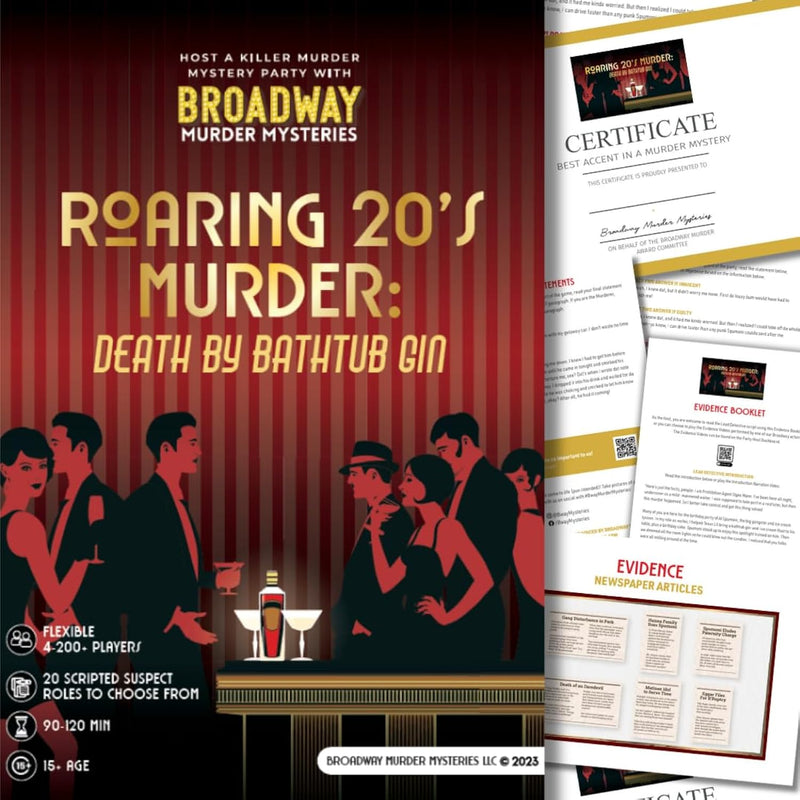 Roaring 20S Murder Mystery Game: Death By Bathtub Gin Murder Mystery Games