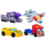 Transformers Toys Heroes vs Villains 4-Pack, Autobot and Decepticon 4.5-Inch Action Figures, Preschool Robot Toys for Kids Ages 3 and Up