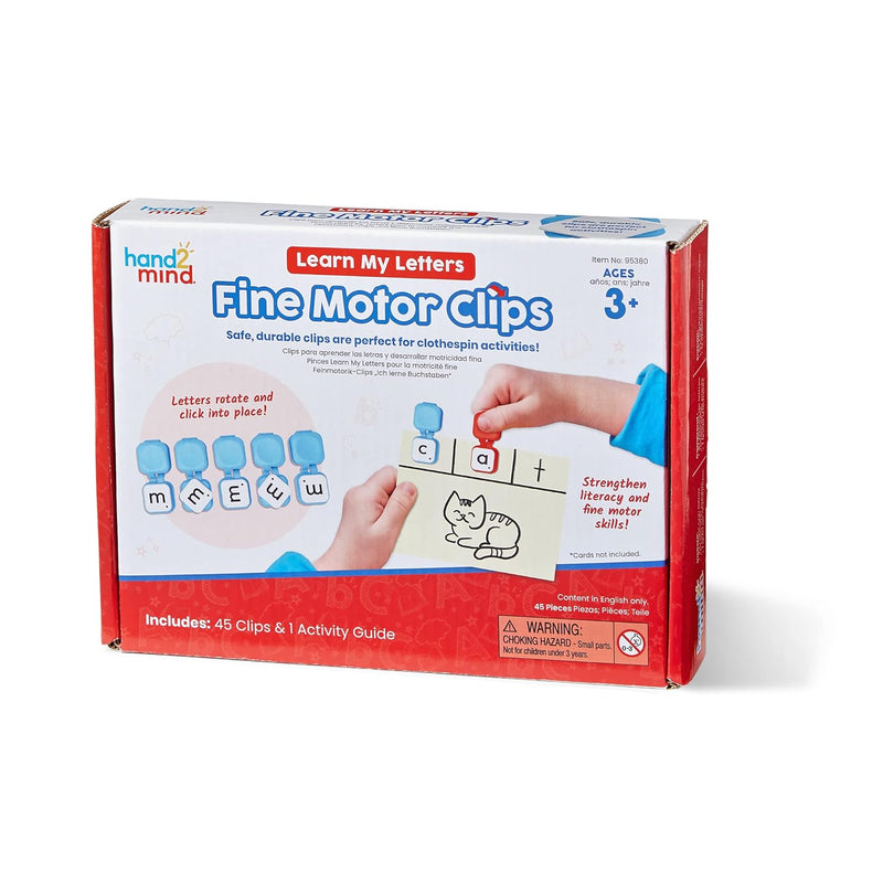 hand2mind Learn My Letters Fine Motor Clips, Kids Clothespin Activities, Le
