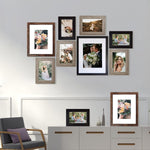 Picture Frames Collage, Gallery Wall Frame Set with 11x14 8x10 5x7 4x6 Frames in 3 Different Finishes, Set of 10