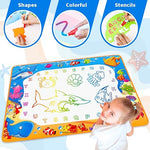 Reusable Water Doodle Mat for Kids with Drawing Pens and Templates