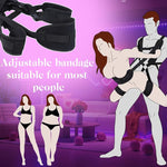Adjustable BDSM Restraint Harness for Couples with Support Straps