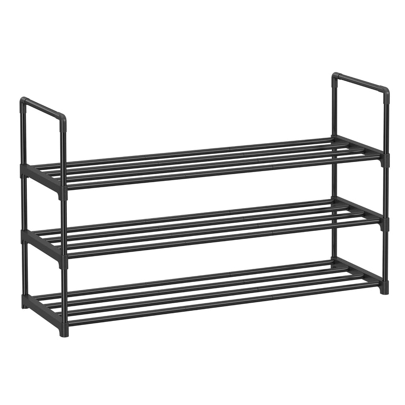 Shoe Rack, 3 Tier Shoe Organizer, Metal Shoe Storage Shelf For 15 Pairs Of Shoes