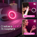 Penis Ring Vibrating Cock Ring - Cock Ring Penis Vibrator Couples Sex Toys With Neon Light, App Control 10 Vibration Modes For Men Women Sexual Stimulator, 6 Free Cockrings Adult Toys