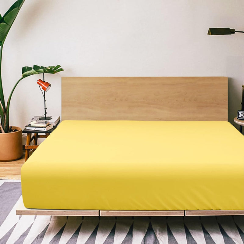 Queen Microfiber Fitted Bed Sheet Only, Ultra Soft And Wrinkle, Fade, Shrinkag