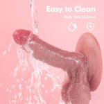 Realistic 7.1" Silicone Dildo – Body-Safe, Strong Suction Cup for G-Spot & Anal Play