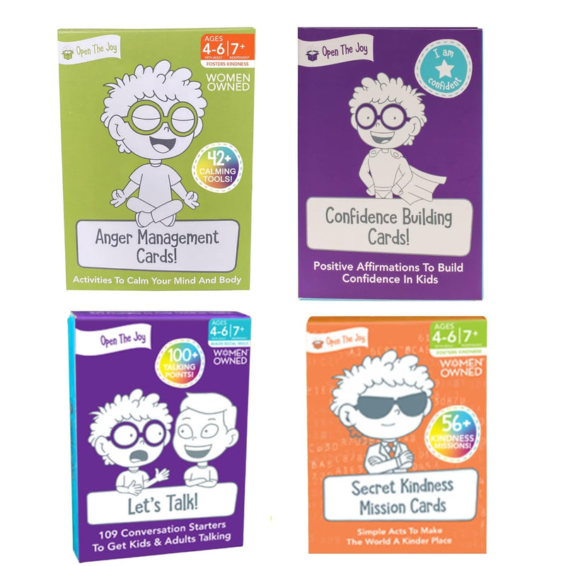 Cards Set For Nurturing Social Emotional Intelligence Featuring Anger Manag