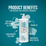 Lubelife Jizzy Juice Cum Lube Thick, Creamy Lube For Men, Women & Couples – Realistic Look & Feel, Hybrid Formula, Hypoallergenic Personal Lubricant, 32 Fl Oz