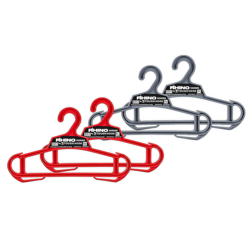 Rhino Hanger Max Pack Set Of 4 | 2 Grey And 2 Red Usa Made
