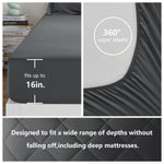 Queen Bed In A Bag 7-Pieces Comforter Sets With Comforter And Sheets Dark Grey All Season Bedding Sets With Comforter, Pillow Shams, Flat Sheet, Fitted Sheet And Pillowcases