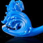 Anal Plug In Ocean Wave Design - Fantasy Anal Dildo With Flared Base For Prostate Stimulation, Silicone Butt Plug For Couples Sex Game, Unisex Adult Toy Available In 3 Sizes (A111-L)