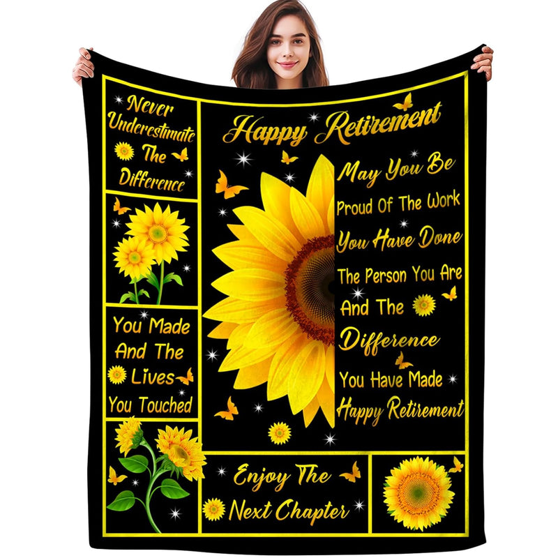 Gifts For Retirement Blanket Happy Retirement Gift Ideas Throw Blankets Sunflo