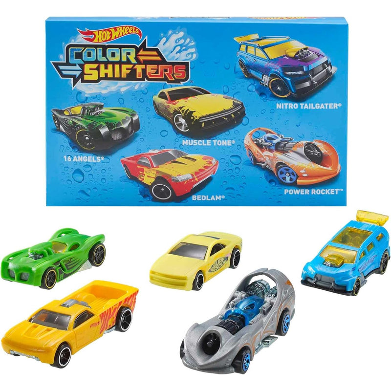 Hot Wheels Color Shifters Toy Cars 5-Pack, Set of 5 1:64 Scale Vehicles tha