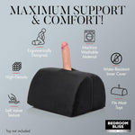 Bedroom Support Cushion for Deeper Intimacy, Toy Mount, High-Density Foam, Black