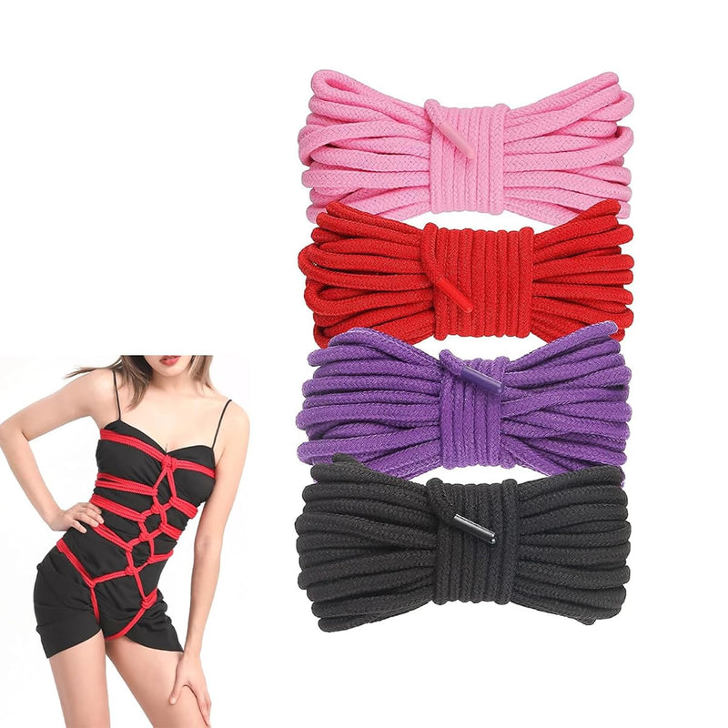 4 X 10 M Bondage Rope Sm Bondage Set Restraints Cotton Rope Bdsm Sm Bondage Set Toy For Couples Extreme Beginners Ankle Games