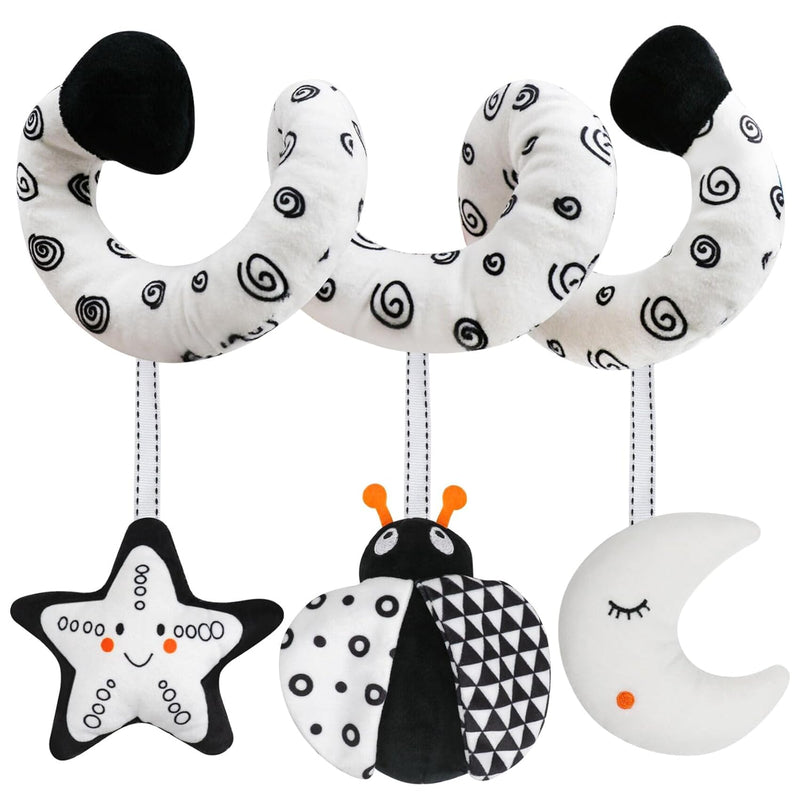Baby Spiral Hanging Stroller And Car Seat Toys Black And White High Contras