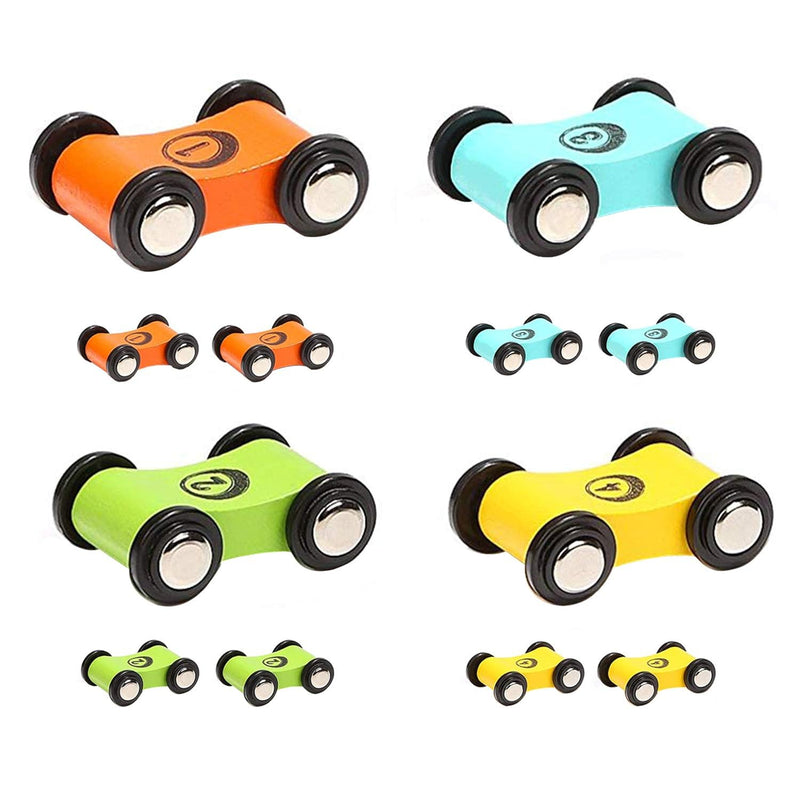 TOP BRIGHT Wooden Car Ramp Race Track Toy Toddler Car Playset Replacement C
