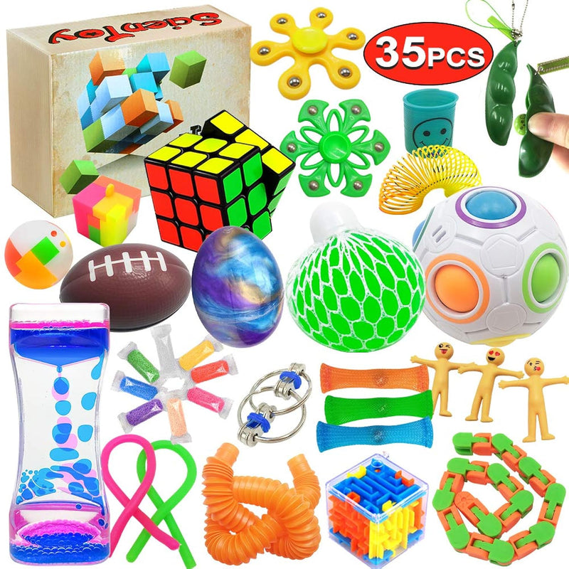 Fidget Toy Set, 35 Pcs Sensory Toy For Add, Ocd, Autistic Children, Adults, An