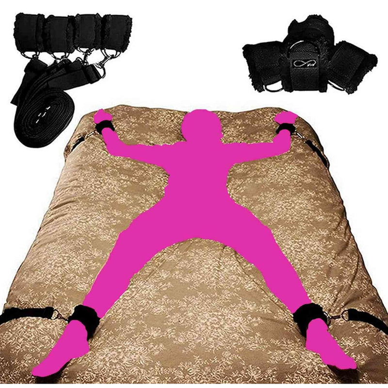 Bed Restraints Belts For Wrists And Ankles King Size Bed Leg Spreader Bar For Bedroom Couples Naughty Toys Sex Tie Downs Queen Bed Straps For Adult Play Blindfold And Hand Cuff Set For Women Sweater