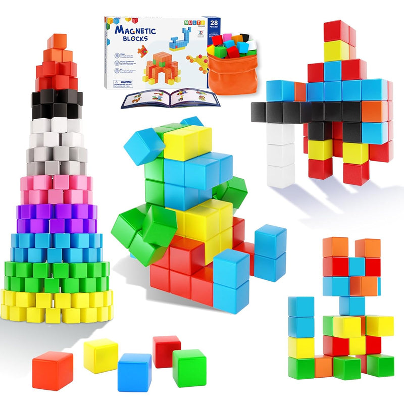 Magnetic Blocks For Toddler Toys,1.18 Inch Large Magnetic Cubes,Stem Presch