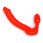More Silicone Strapless Strap-On Double Dildo (Without Vibrator). Extra Long Size: 6-3/4" X 1-5/8"