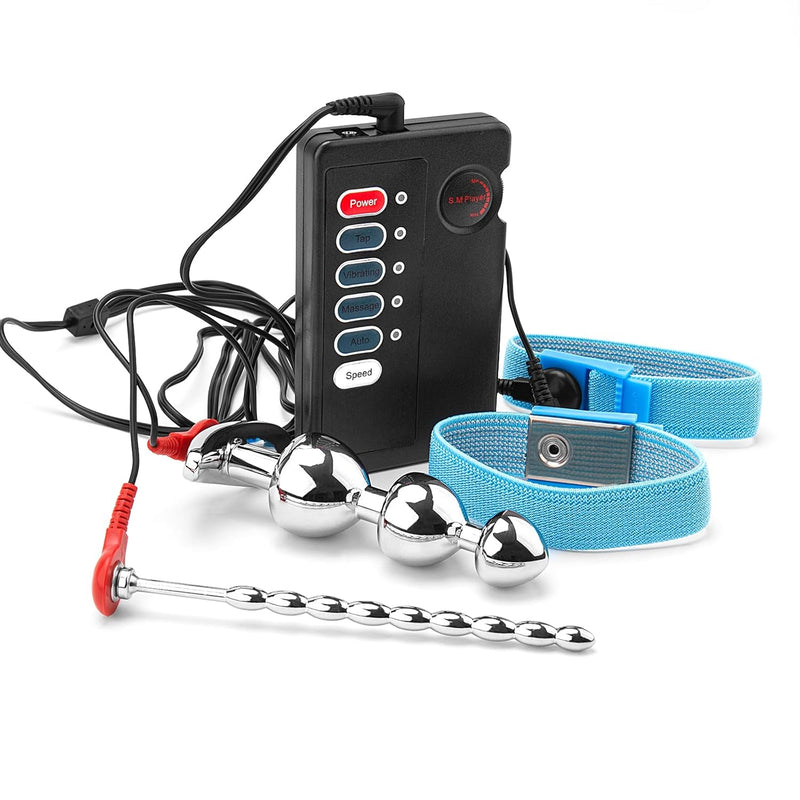 Adult Sex Toys Butt Plug Electric Trainer Kit Inserting Toys With Flared Base Metal Anal Plugs Prostate Massage Temperature Stimulation Advanced Users