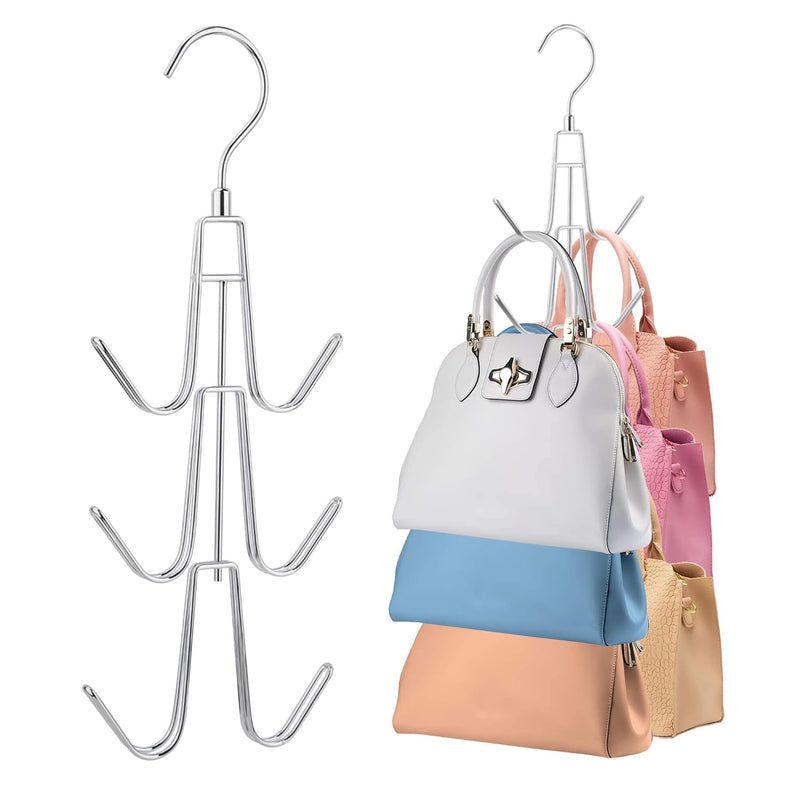 Rotatable Metal Clothes Hanger, Silver, 2 Pieces