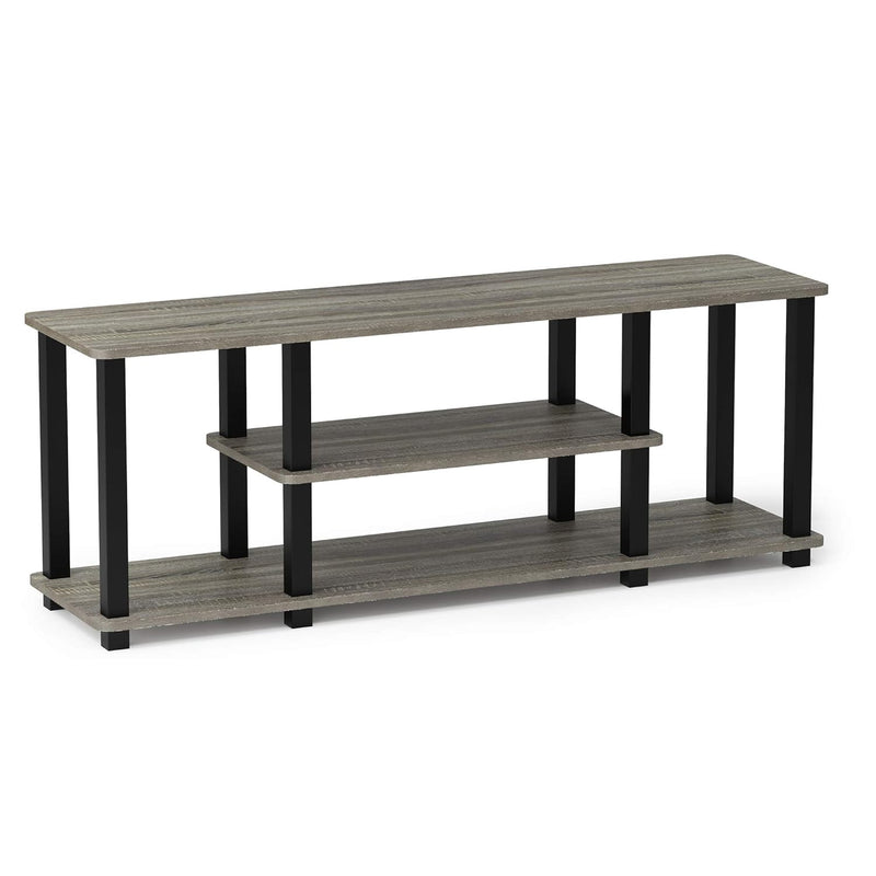 Turn-N-Tube No Tools 3D 3-Tier Entertainment Tv Stand Up To 50 Inch Tv, Square