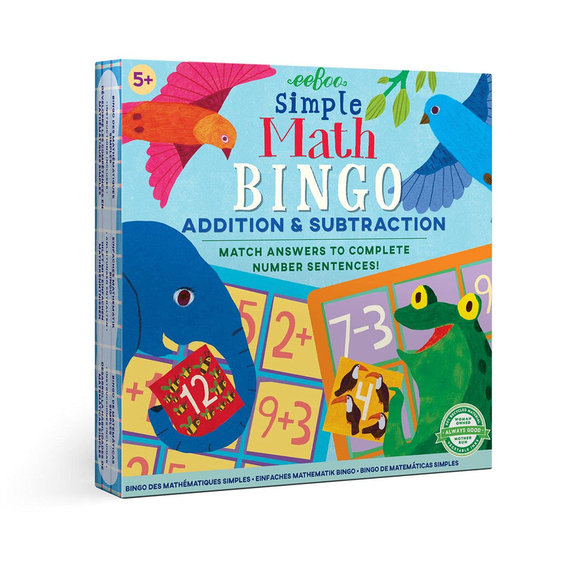 eeBoo: Simple Math Bingo Game, Addition & Subtraction, Match Answers to Com