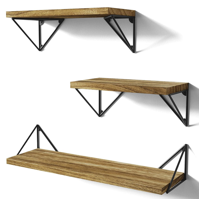 Floating Shelves Wall Mounted, Rustic Wall Shelves For Bedroom, Bathroom, Livi