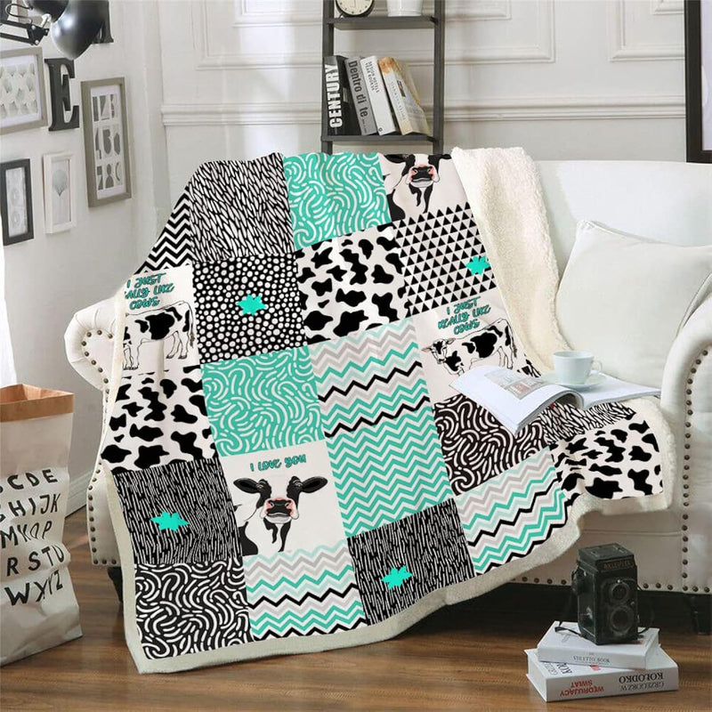 Cow Print Blanket Cow Decor Bedding Throw Blanket For Girl Women Christmas Val