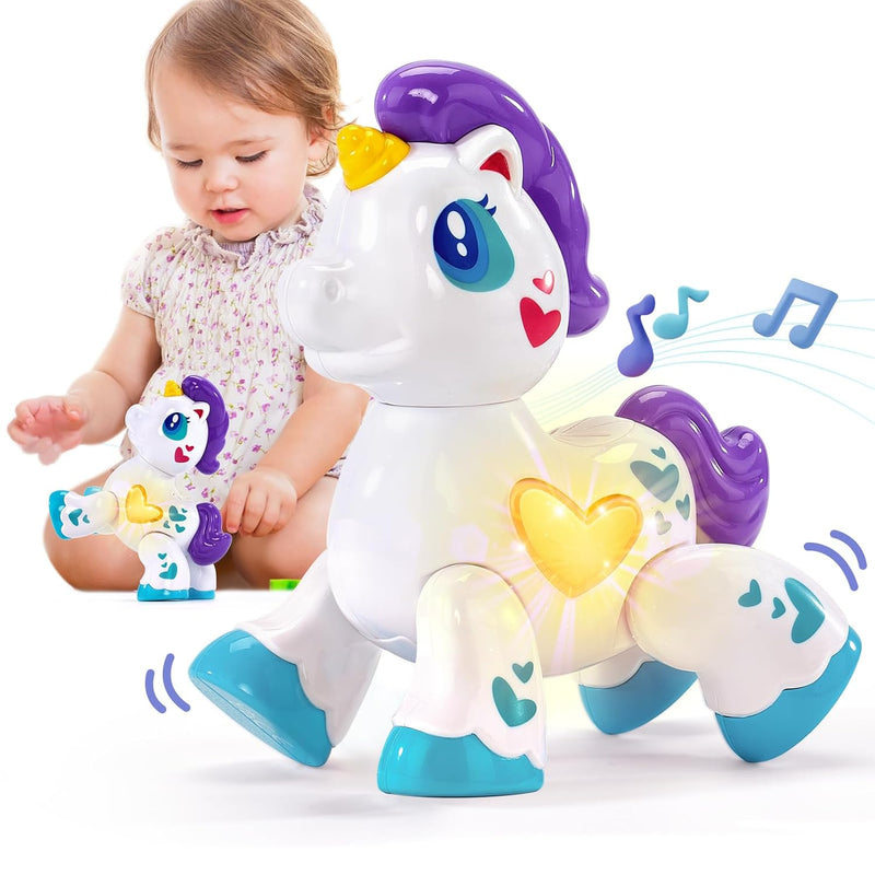 hahaland Toys for 1 Year Old Girl Toddler Girl Toys Unicorn Musical Light u