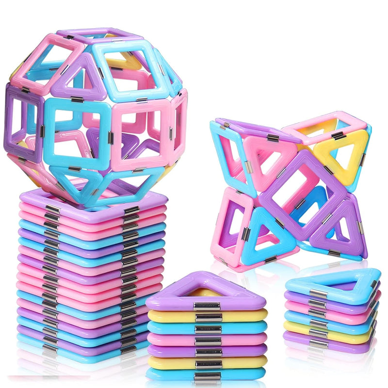 Magnetic Blocks Toys For 3 4 5 7 8+Year Old Boys Girls Upgrade Macaron Magn