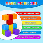Magnetic Building Blocks for Toddlers with Colorful Stacking Cubes
