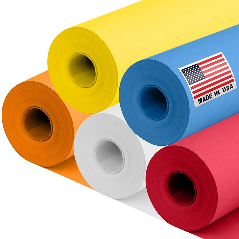 12 x 1200 Inch Circus Kraft Paper Set, 5 Colors, 45 lb Craft & Gift Wrapping Paper