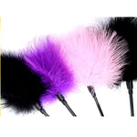 Flirting Tickler Sm Teaser Feather Tickler With Bow For Role-Playing Alternative Passion Teaser Stick 4 Pcs