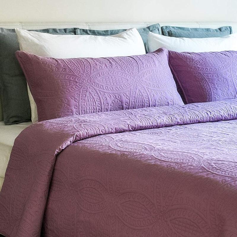 Bedspread Coverlet Set Purple-Jasper – Prestige Collection - Comforter Bedding