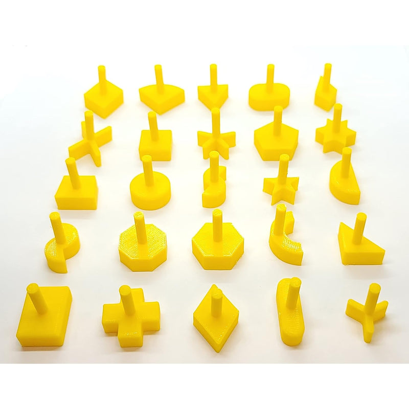 Perfection Board Game Complete Set of 25 Replacement Pieces Parts Shapes Pe
