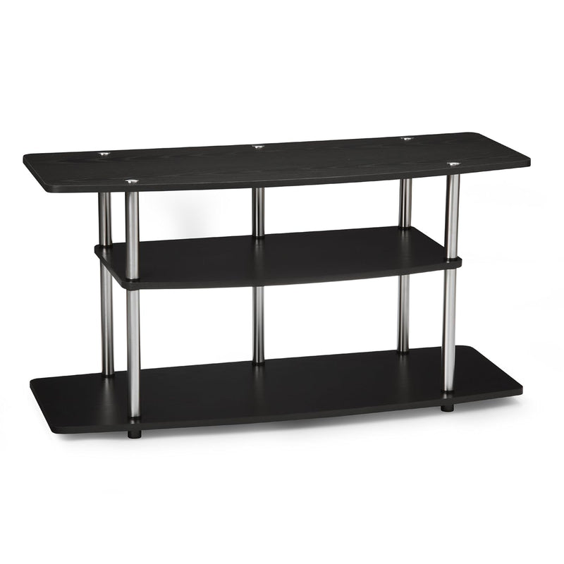 Designs2Go 3-Tier Wide Tv Stand, Black