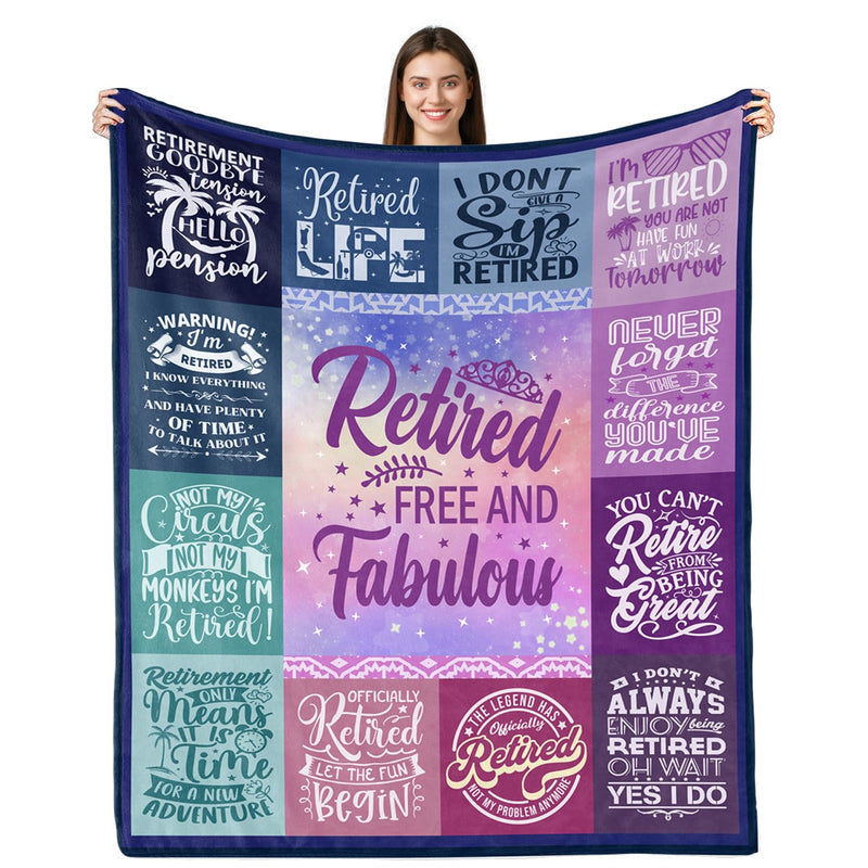 Retirement Blanket Gift, Retirement Gifts For Women 2023, Retired Gifts For Wo