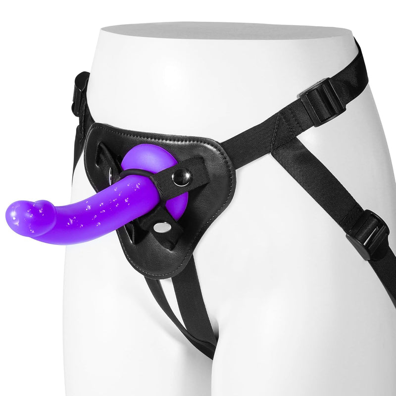 Strap On Dildo Sex Toys: Soft Strap On Harness With 7 Inch Curved Liquid Silicone Dildo Adult Toys For Pegging Play, Wearable Strap-On Realistic Dildos Anal Dildo For Men Lesbian Couple Sex Toys