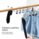 30 Pack Pants Hangers with Clips Skirt Hangers for Women Shorts hangers Heavy Duty Metal Clothes Hanger for Closet Space Saving Non Slip Trousers Hanger Jeans Hanger for Men,Black,12 Inch