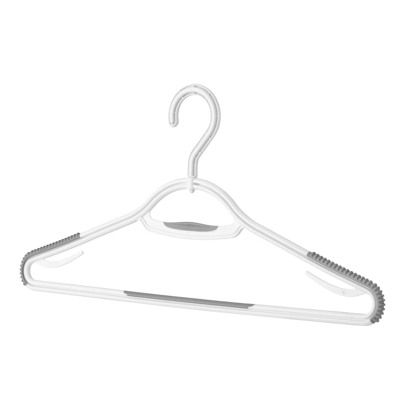 Slim Sure-Grip Hangers With Swivel Hook (Set Of 5), White, 17.13X 8.07 Inch