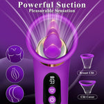 Vibrator Rose Toy For Women - 5In1 Adult Toys Sex Toys Sucking Vibrator Sex Toy For Women, 3 Sucking, 9 Tongue Licking & Vibrating, Lcd Display Removable Cup G Spot Vibrators Sex Novelties
