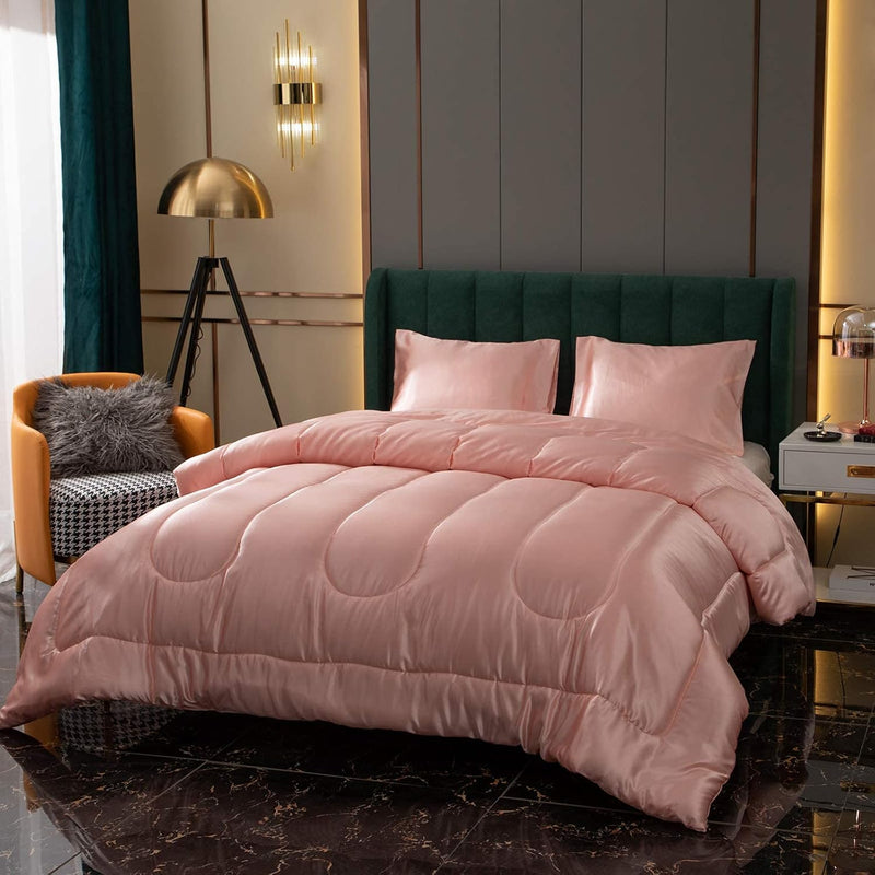 Satin Comforter Queen Silk Like Satin Comforter Down Alternative Comforter Sof