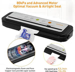 Vacuum Sealer Machine, MEGAWISE Food Sealer w/Starter Kit, Dry & Moist Food Modes, Compact Design with 10 Vacuum Bags & Bulit-in Cutter(Grey)