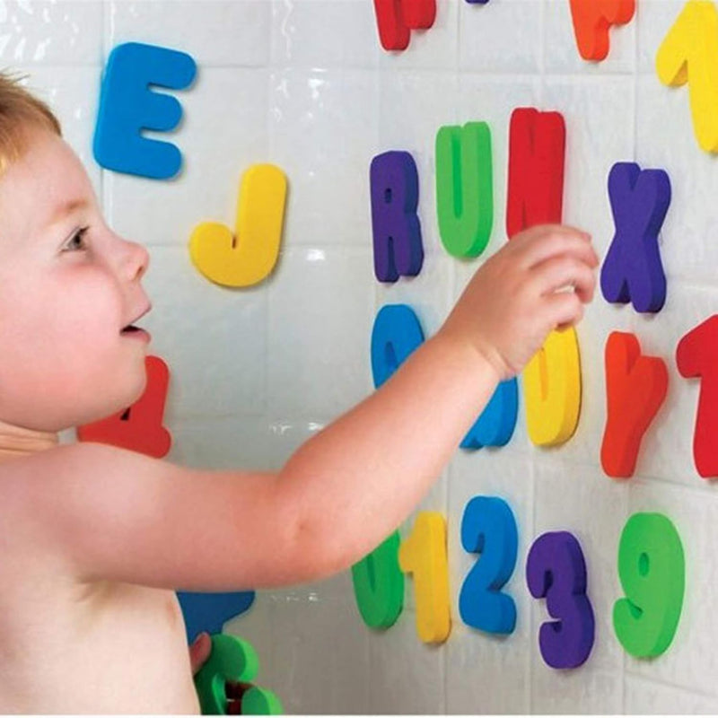 Baby Bath Toys Foam Fun Alphabet Letters And Numbers Floating Toy 36 Pcs Ab