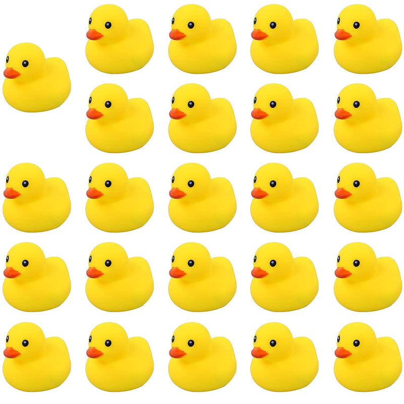 Mini Yellow Rubber Bath Ducks For Child 24Pcs