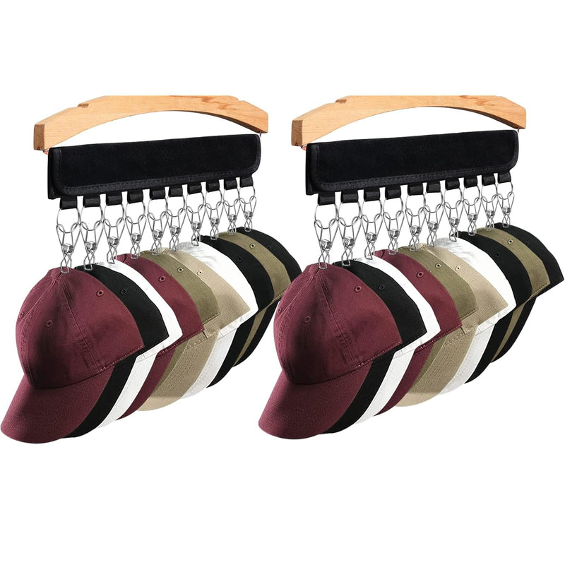 Hat Organizer For Hanger - Baseball Caps Rack, Multifunctional Coat Rack-Closet